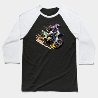 Moto Racing Fast Speed Competition Abstract Baseball T-Shirt